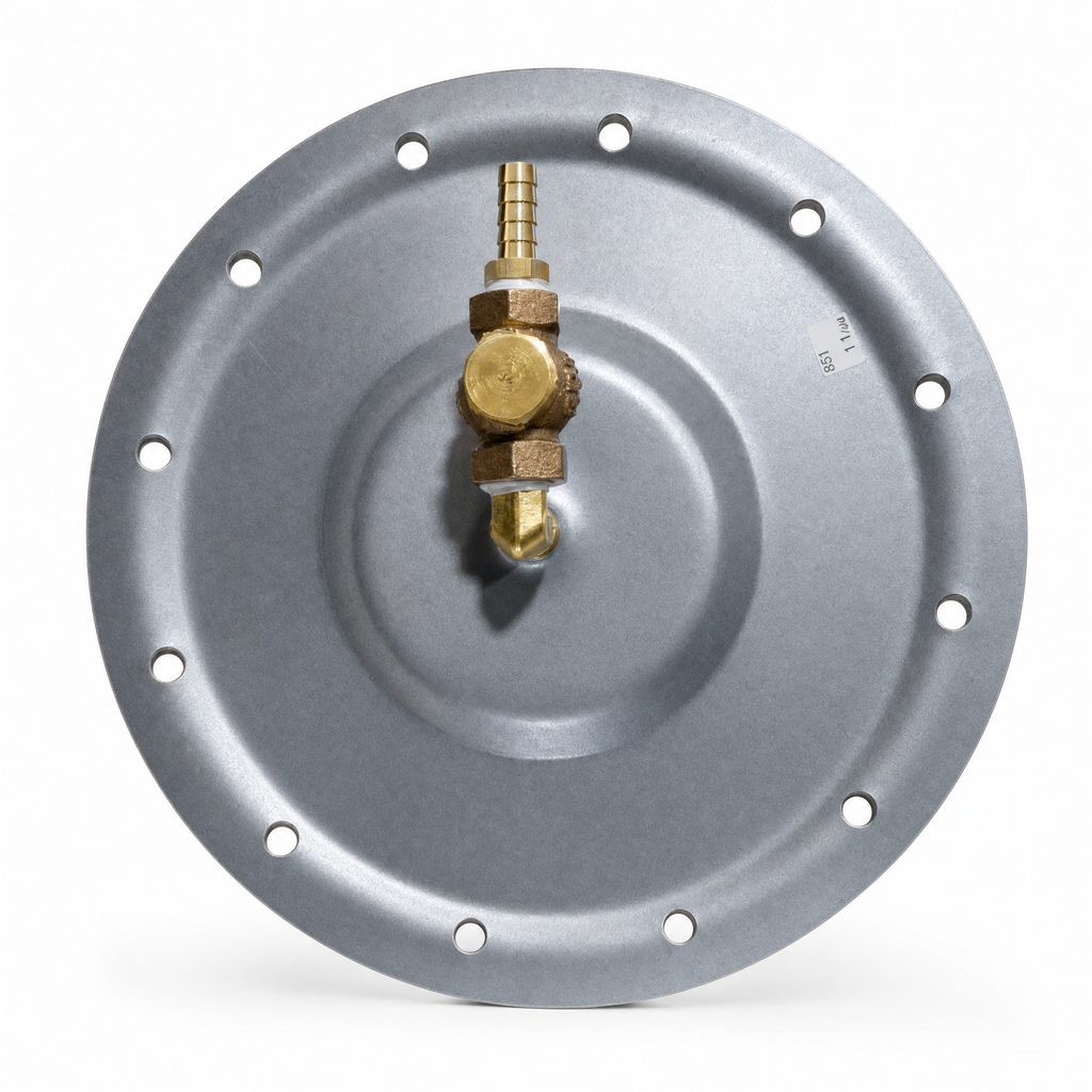 Top Cover Plate with Brass Top Valve Installed